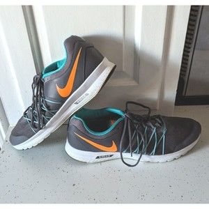 NIKE AIR RELENTLESS DARK GREY ORANGE TEAL 843836-002 SNEAKERS MEN'S SZ 12